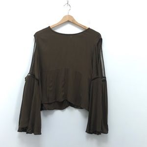 Lulus Long Sleeve Crop Top